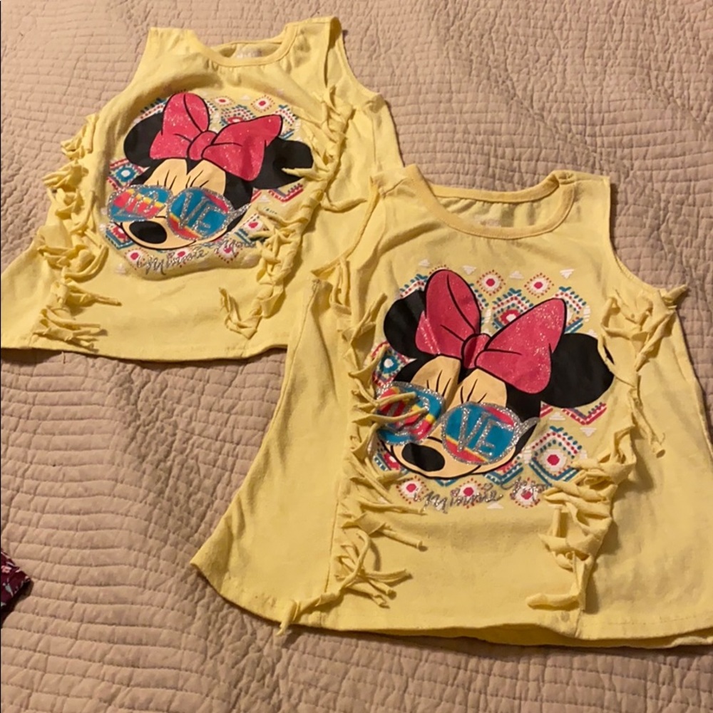 Minnie Mouse fringe tank girls 4t and 5t